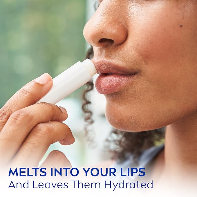 NIVEA Moisture Lip Care, Lip Balm Stick with Shea Butter, Jojoba Oil and Avocado Oil, 0.17 Oz, Pack of 4-VivaGrace Women