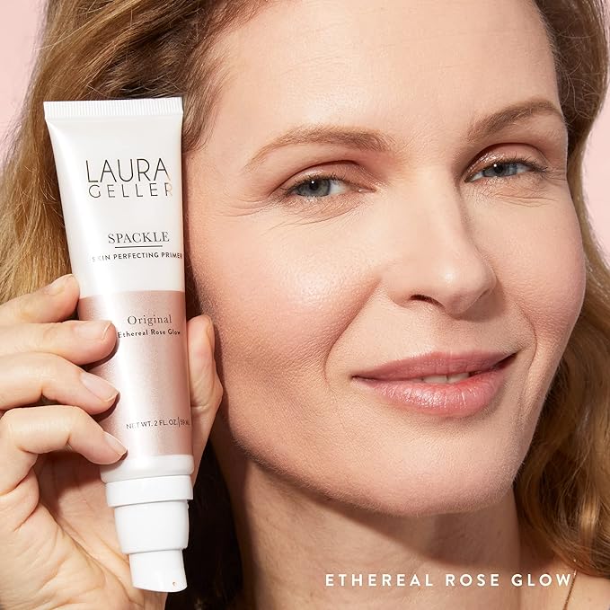 LAURA GELLER NEW YORK Primer, Ethereal Rose Glow, 2 Fl Oz - Long-Wear Foundation, Shimmery Finish, Hyaluronic Acid, Hydrating, Lightweight, Non-Greasy, Cruelty-Free, 59 ml-VivaGrace Women