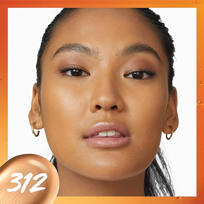 Maybelline Super Stay Up to 24HR Skin Tint, Radiant Light-to-Medium Coverage Foundation, Makeup Infused With Vitamin C, 312, 1 Count-VivaGrace Women