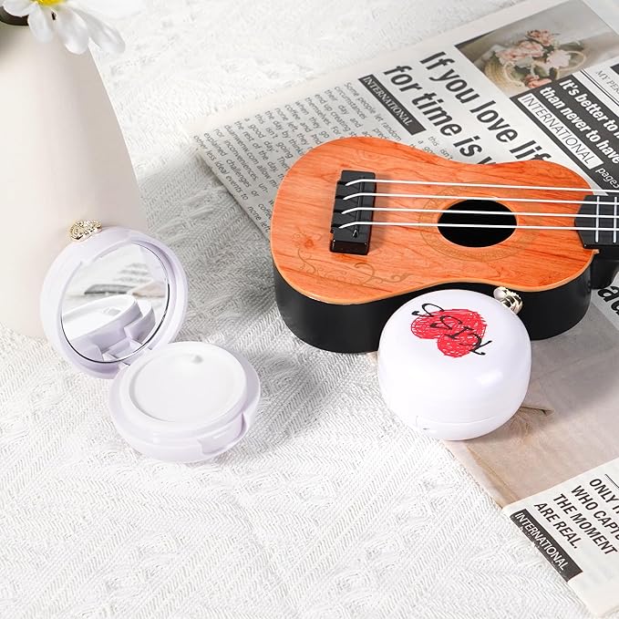 2 Pack Lip Balm Containers,Plastic Portable Empty Lip Balm Container with Mirror and Silicone Lip,Empty Lipstick Dispenser Box for Travel,Home-VivaGrace Women