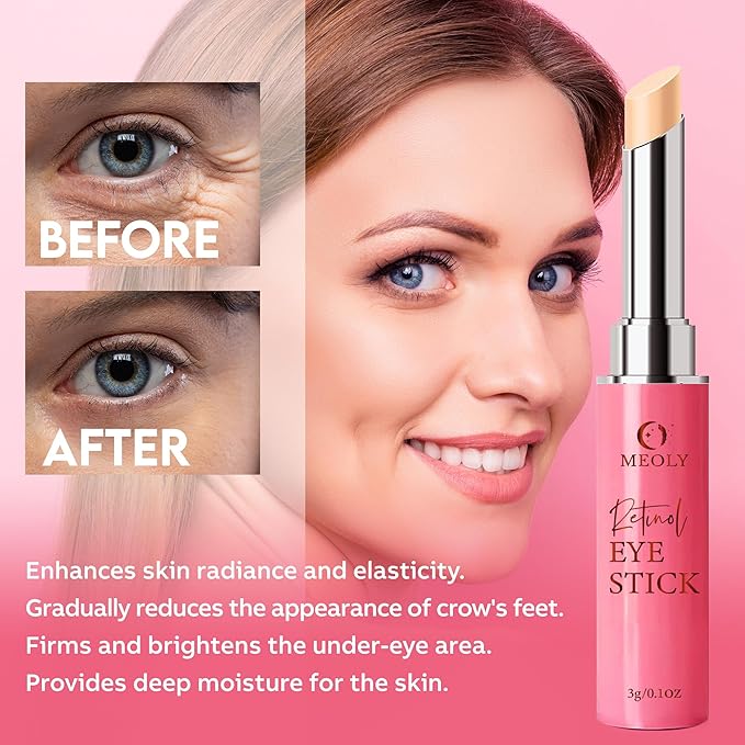 Instant Eye Bag Remover, Retinol Eye Cream for Dark Circles, Under Eye Brightener Stick, Under Eye Cream Anti Aging, Eye Cream for Wrinkles, Brightening Eye Cream for Puffiness and Bags-VivaGrace Women