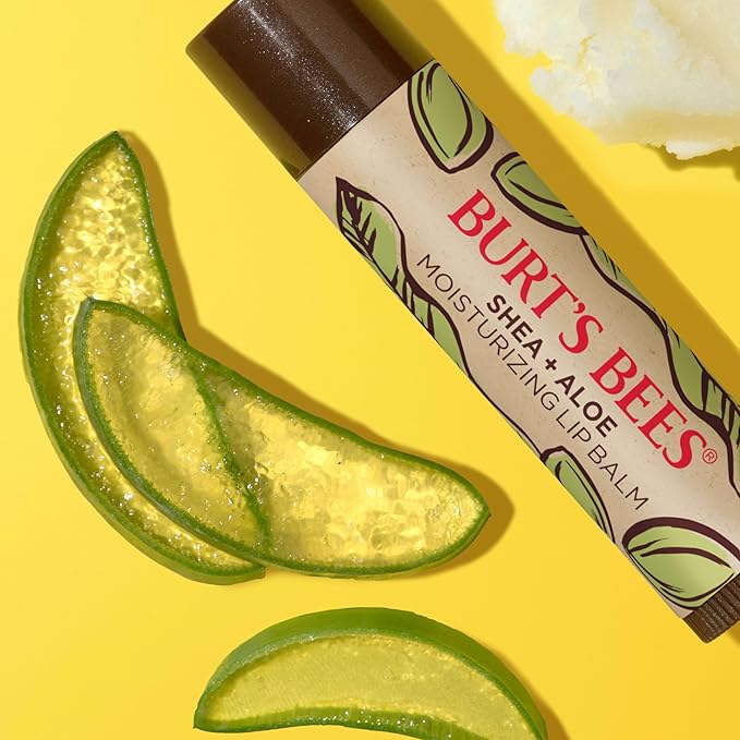 Burt's Bees Lip Balm Mothers Day Gifts for Mom - Shea and Aloe Lip Moisturizer With Responsibly Sourced Beeswax, Tint-Free, Natural Origin Conditioning Lip Treatment, 4 Tubes, 0.15 oz.-VivaGrace Women