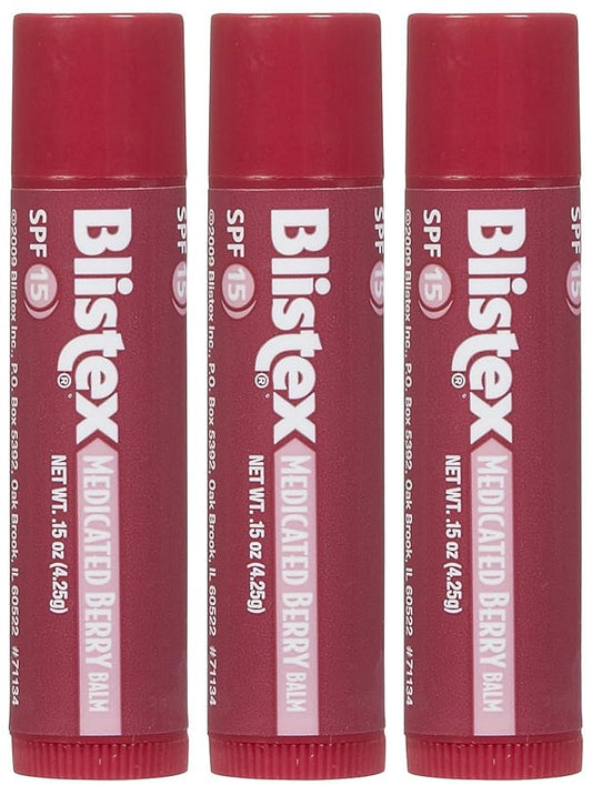 Blistex Medicated Berry Lip Balm, 3 pack-VivaGrace Women