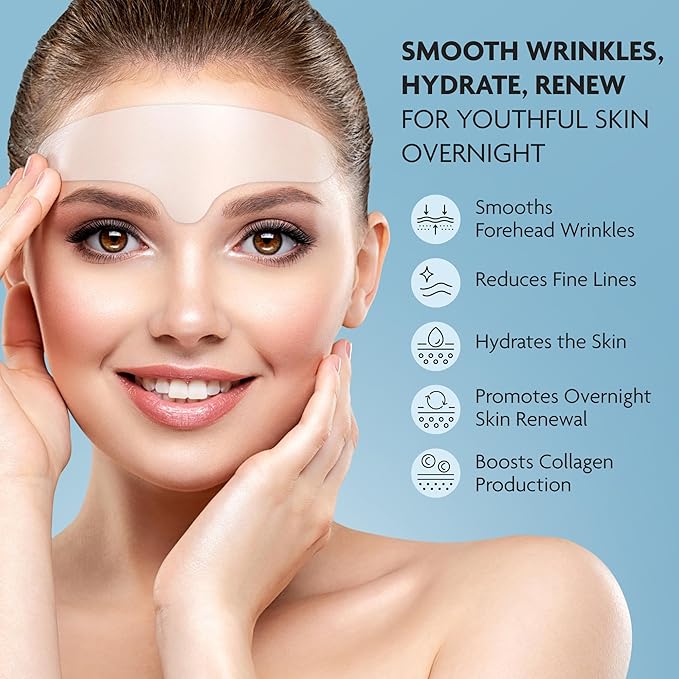 Dersie Silicone Forehead Wrinkle Patches: Reusable Anti Wrinkle Pads for Wrinkles - Overnight Use Forehead Wrinkles Treatment (3 Count (Pack of 1))-VivaGrace Women