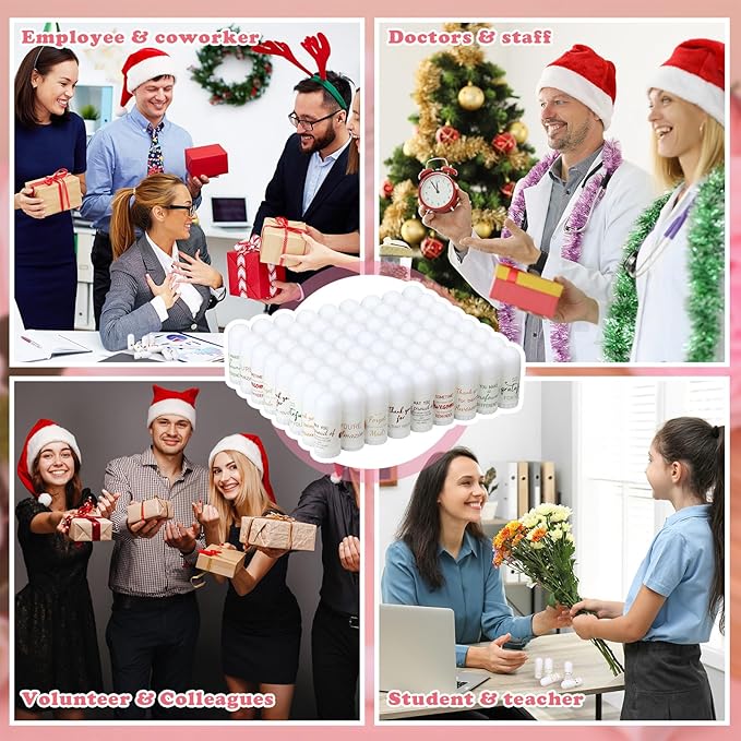 72 Pcs Mini Lip Balm Bulk Gift, 8 Assorted Flavors, Moisturizing for All Skin Types-VivaGrace Women