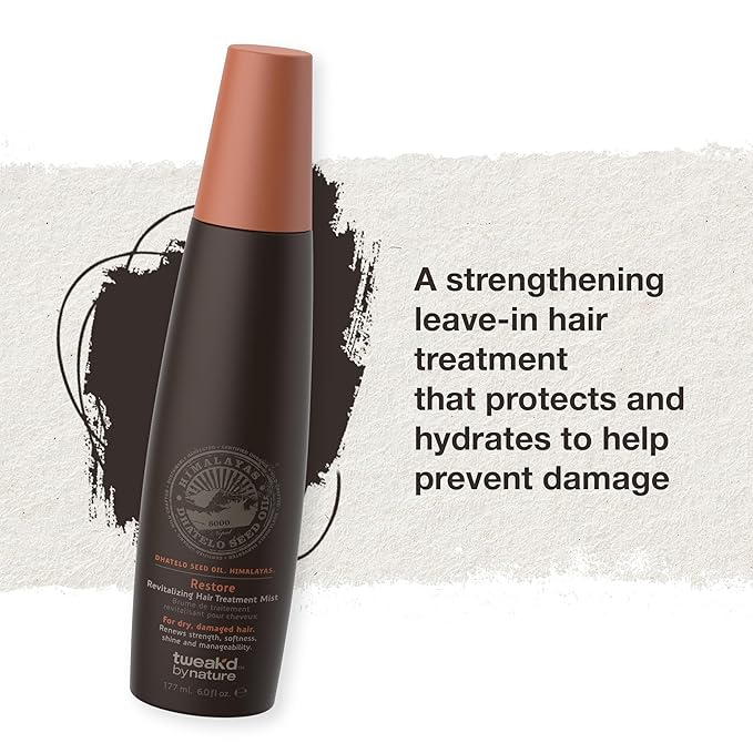 Tweak’d by Nature - Restore Revitalizing Hair Treatment Mist, Strengthens and Protects Hair for Soft Feel and Healthy Shine, Cruelty Free (6 ounces)-VivaGrace Women