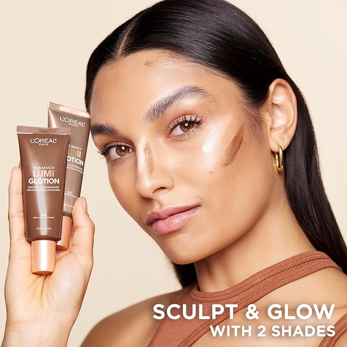 L'Oreal Paris Makeup True Match Lumi Glotion, Natural Glow Enhancer, Illuminator Highlighter, Bronzing Drops For a Sun-Kissed Glow, 903 Medium-VivaGrace Women