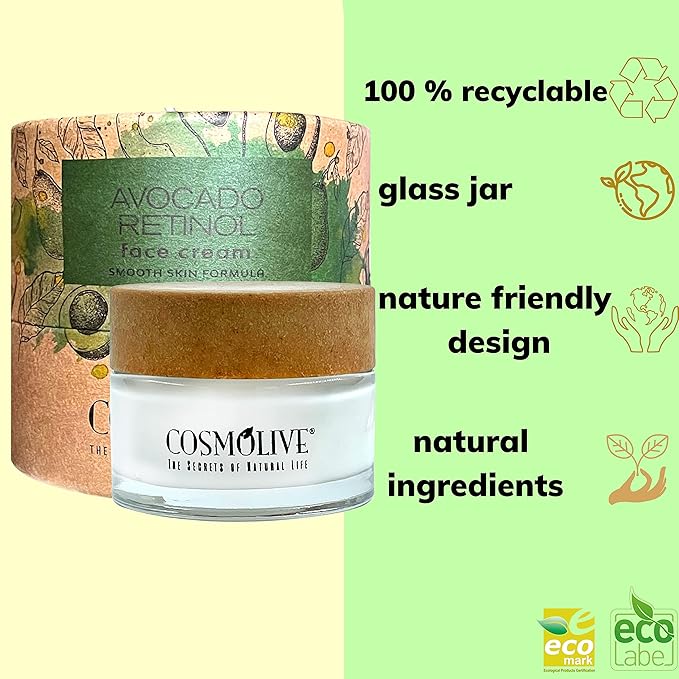 Retinol Cream for Face with Avocado Oil - Natural Moisturizer Face Cream, Smooth Skin Formula - 1.6 fl. Oz-VivaGrace Women