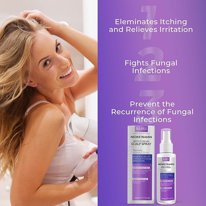 Neoketramin Anti Fungal Scalp Spray | Dandruff Treatment for Dandruff, Psoriasis & Folliculitis | Antifungal & Itchy Scalp Treatment for Dry, Irritated Scalp | Relief for Yeast Infections & Ringworm-VivaGrace Women