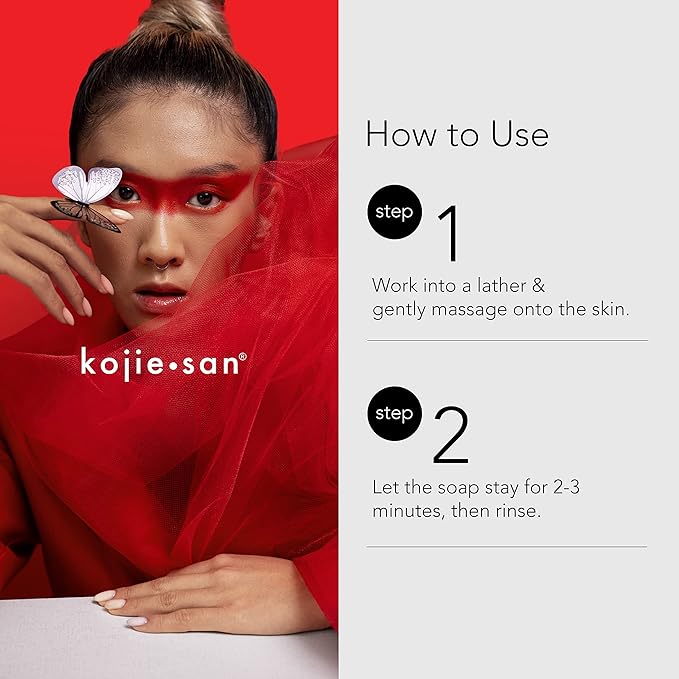 Kojie San Skin Brightening Brush Set - Original Kojic Acid Soap That Helps Reduces Dark Spots & Other Types of Skin Damage – 65g x 6 Bars and Relumins Deep Pore Facial Cleansing Brush-VivaGrace Women