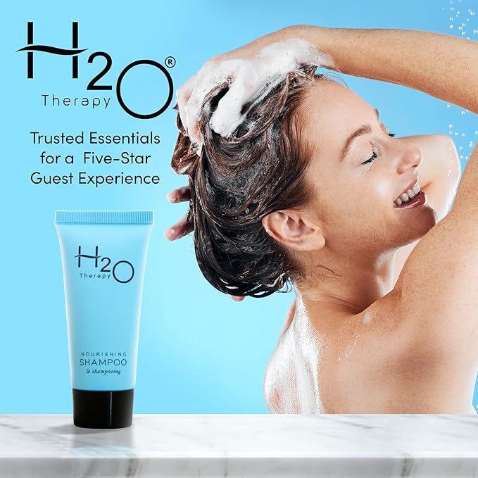 H2O Therapy Shampoo, Travel Size Hotel Hospitality, 0.85 oz (Case of 300)-VivaGrace Women