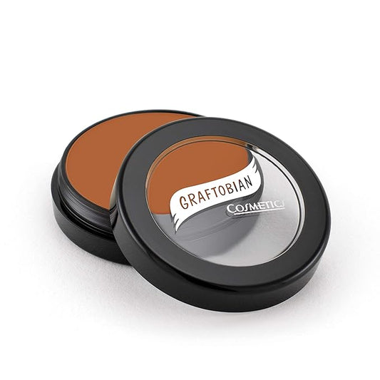Graftobian HD Glamour Crème Foundation 1/2oz, Weightless Full Coverage Makeup, 65 Inclusive Shades, For All Skin Types, Natural or Full-Glam Looks, For Professionals and Beginners, Burnt Amber-VivaGrace Women