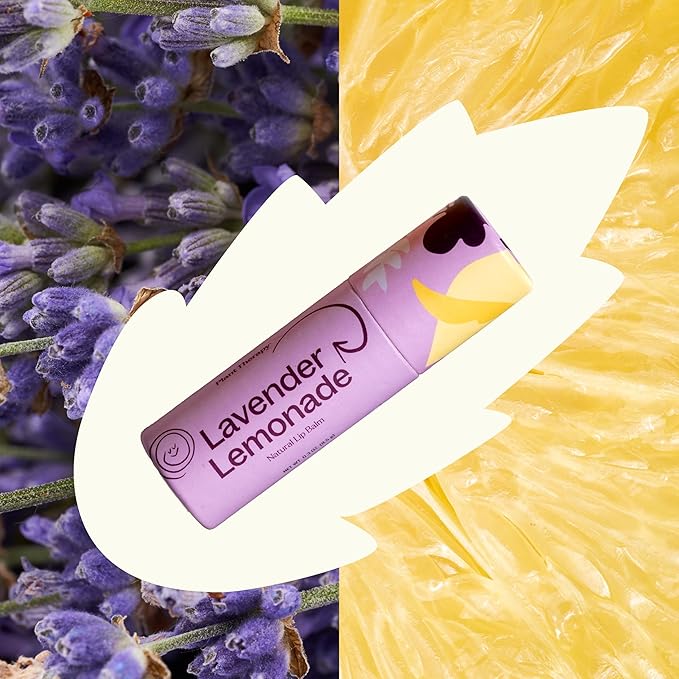 Plant Therapy Lavender Lemonade Natural Lip Balm 0.3 oz (8.5 g) Simple, Natural Ingredients & Packaged in Eco-Friendly Recyclable Cardboard-VivaGrace Women