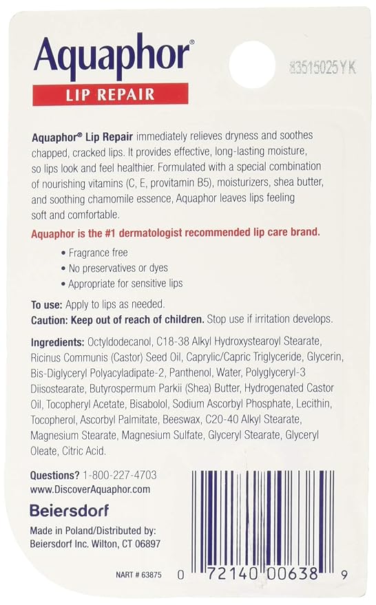 Aquaphor Lip Repair 0.35 oz (Pack of 8)-VivaGrace Women