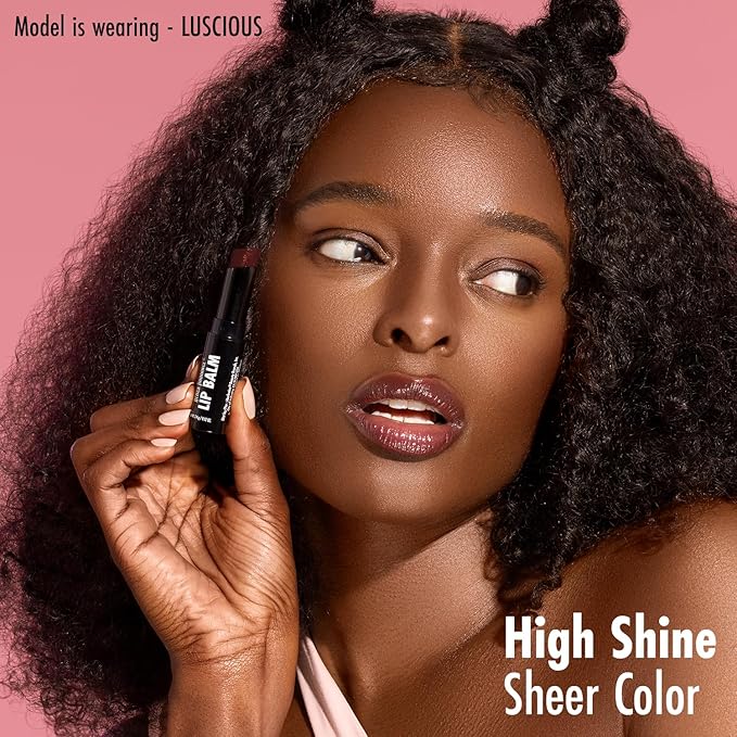 Black Radiance Beyond A Pout Plumping Lip Balm, Moisturizes & Conditions with a Blend of Botanical Oils & Hyaluronic Acid For a Glossy Finish, Vegan, Cruelty-Free - Luscious-VivaGrace Women