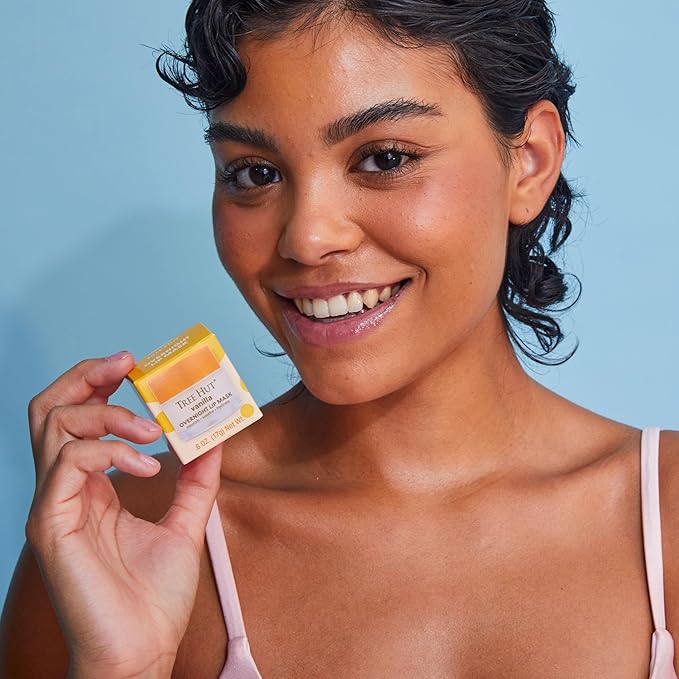 Tree Hut Vanilla Overnight Lip Mask | Leave on Overnight & Wake up to Soft, Hydrated Lips | Elevate your Self Care Routine | .6 oz.-VivaGrace Women