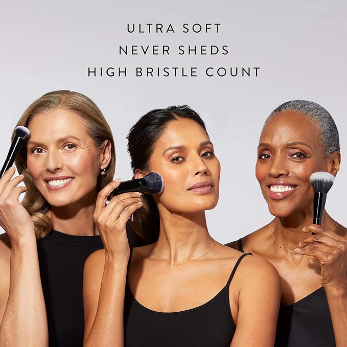 LAURA GELLER NEW YORK Ready-n-Radiant Kit (3 PC) - Baked Bronze-n-Brighten, Mediium + Spackle Super-Size Skin Perfecting Primer, Champagne Glow + Retractable Angled Kabuki Brush-VivaGrace Women