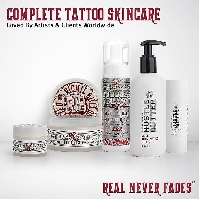 Hustle Butter Tattoo Aftercare - Daily Moisturizing Lotion - Naturally Derived Vegan Cruelty Free - Everyday All Over Use for Tattoos - 9 fl oz-VivaGrace Women