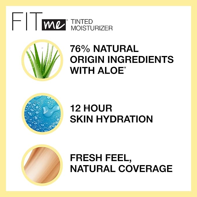 Maybelline New York Maybelline Fit Me Tinted Moisturizer, 355, 1 Fl. Ounce ., 355, 1 fluid_ounces (Pack of 2)-VivaGrace Women