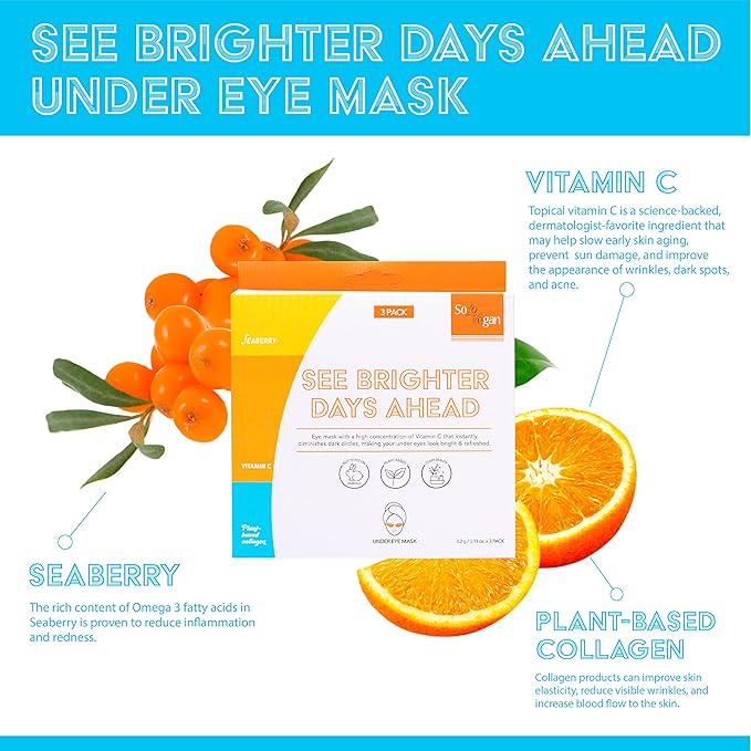 3 Pack Under Eye Mask See Brighter Days Ahead Eye Masks for Dark Circles Brightening & Hydrating Eye Patches-VivaGrace Women