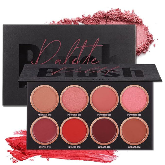 8 Colors Blush Palette,Vegan, Cruelty Free & Hypoallergenic,Women Facial Makeup Plate,Skin Tone Enhancing-Meiyugo-VivaGrace Women