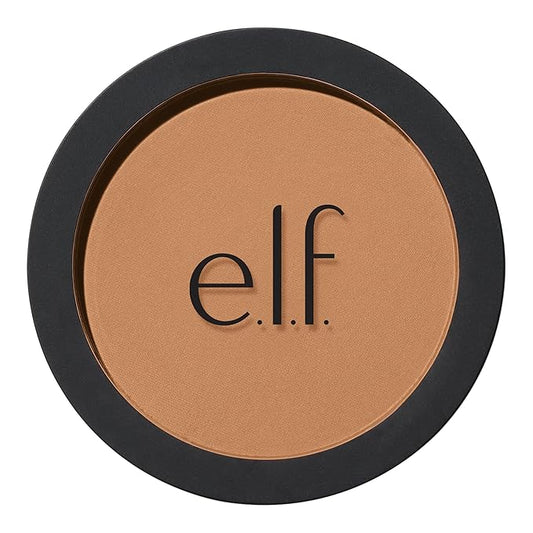 e.l.f. Primer-Infused Bronzer, Long-Lasting, Lightweight & Buildable Powder Bronzer, Delivers A Matte Finish, Vegan & Cruelty-Free, Catching Rays-VivaGrace Women