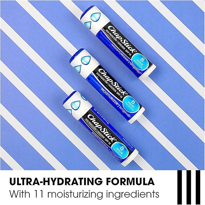 ChapStick Moisturizer Original, Black Cherry and Cool Mint Lip Balm Tubes Variety Pack, SPF 15 and Skin Protectant - 0.15 Oz (Pack of 3)-VivaGrace Women