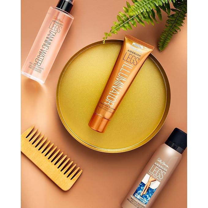 Sally Hansen Airbrush legs, Illuminator Nude Glow and Golden Glow 3.3 Oz-VivaGrace Women