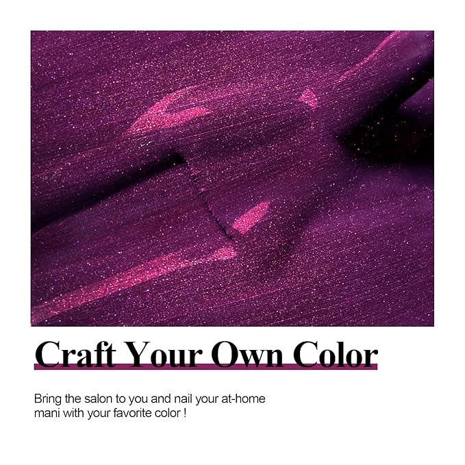 Imtiti Purple Gel Nail Polish, 1 Pcs 15ml Bronze Purple Color Soak Off LED Long-Lasting Nail Gel Polish Nail Art Starter Manicure Salon DIY at Home, 0.5 Fluid Ounces