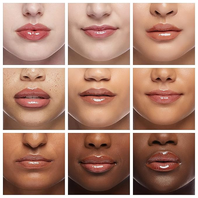 Plumping Lip Oil, Long Lasting Hydrating Lip Gloss Tinted Lip Balm Non-sticky Revitalizing, Transparent Lip Care Oil for Dry Lip (Clear)-VivaGrace Women