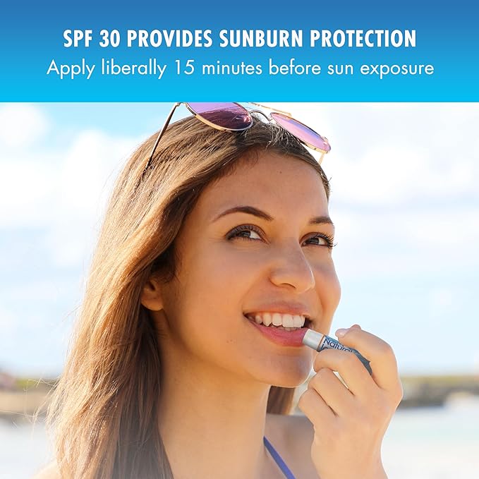 Mentholatum (R) Natural Ice (R) Sport Broad Spectrum SPF 30 Medicated Lip Balm - 12 Pack of 4.5 g Tubes-VivaGrace Women