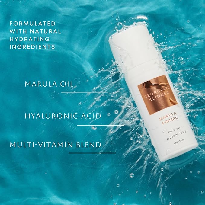 Marula Primer - Vitamin-Rich Hydrating & Gentle Moisturizer, Lightweight Instant Pore Minimizer, Long-Lasting Makeup Base, Smooth Application, Unclogs Pores & Fills Lines -1.7 oz by Georgette Klinger-VivaGrace Women