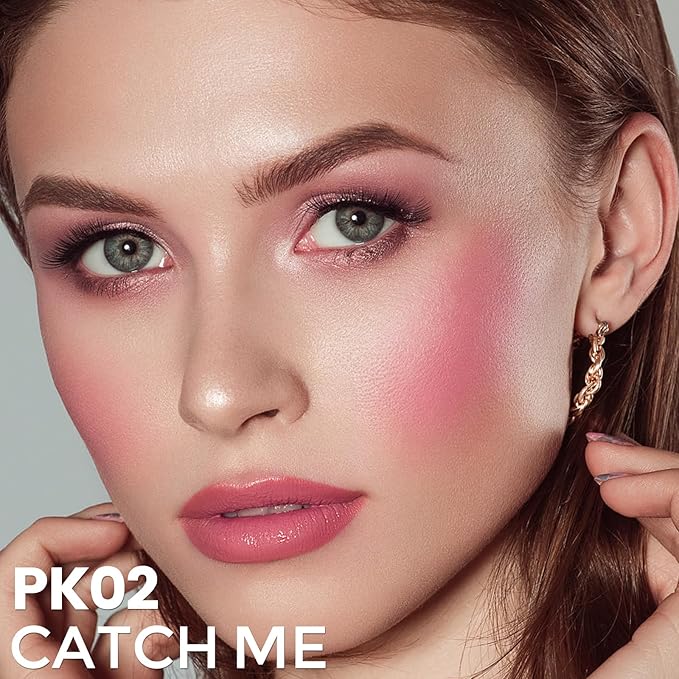 FOCALLURE Silky Cream Liquid Blush,Leaving a Matte Dewy Makeup Look,Easy to Apply and Create a Natural Flush,Long Lasting and Lightweight Cheek Blush Face Makeup,CATCH ME-VivaGrace Women