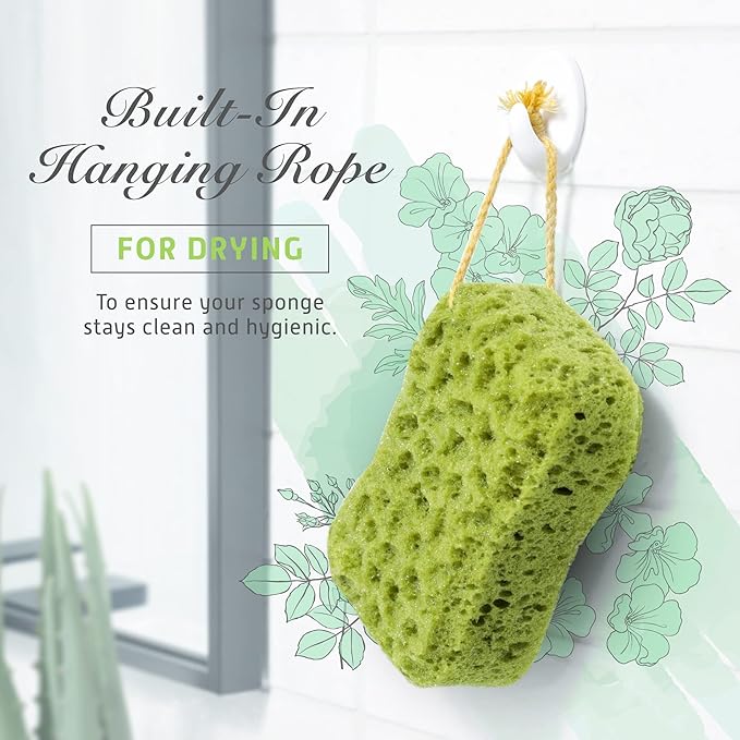 Spongentle Deep Cleansing Dual Texture Body Loofah Sponge, Vacuum Sealed, for Bath and Shower, for Gentle and Deep Exfoliation, Generous and Rich Lather, (Pack of 3)-VivaGrace Women