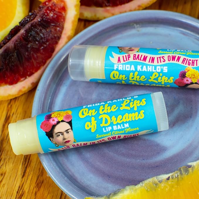 Frida Kahlo's On the Lips of Dreams Lip Balm Tube, Citrus Flavored - Cruelty-Free and Made in the USA from Natural and Imported Ingredients-VivaGrace Women