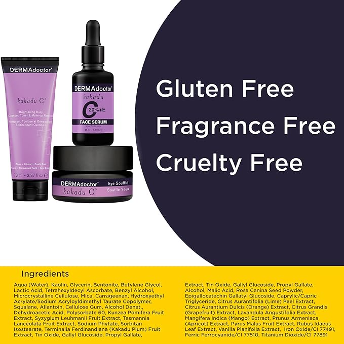DERMAdoctor Kakadu C Vitamin C Brightening Kit, 3 piece kit-VivaGrace Women