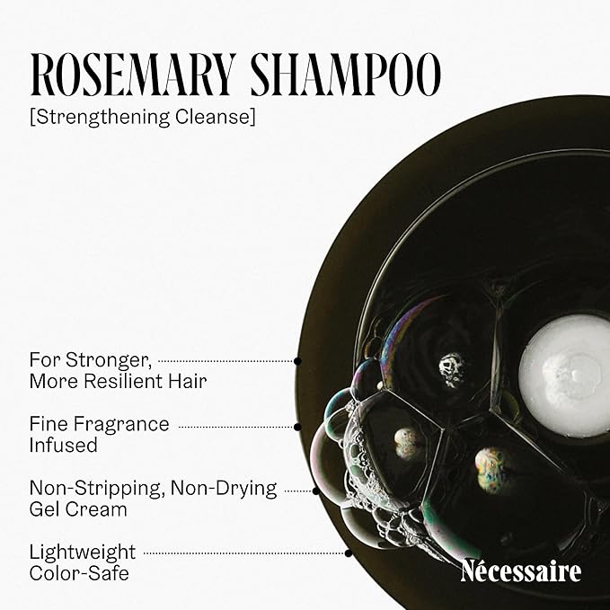 Nécessaire Rosemary Shampoo | Multi-Protien Strengthening Cleanse For Thinning Hair. For Women + Men. Good For All Hair Types/Textures. Free Of Sulfates. Color-Safe. 250 ml / 8.4 oz-VivaGrace Women