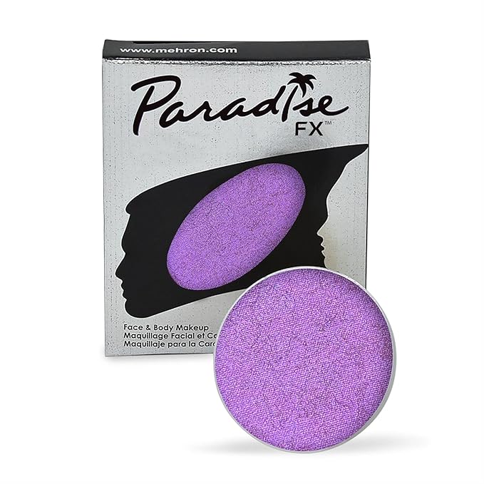 Mehron Makeup Paradise Makeup AQ Refill Size | Stage & Screen, Face & Body Painting, Cosplay, Halloween | Water Activated Face Paint, Body Paint, Cosplay Makeup .25 oz (7 ml) (Metallic Purple)-VivaGrace Women