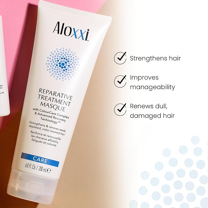 ALOXXI Repair Hair Mask for Color-Treated Hair Enriched with Keratin & Peptides, Deep Conditioning Treatment for Dull and Damaged Locks, 16.9 Fl Oz-VivaGrace Women