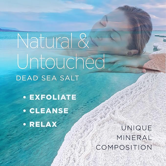 Minera Fine Grain Dead Sea Salt for Bath & Soaking – 19 lbs, Fast-Dissolving, 100% Pure & Natural, Unscented, Skin-Nourishing Bulk Sea Salt-VivaGrace Women
