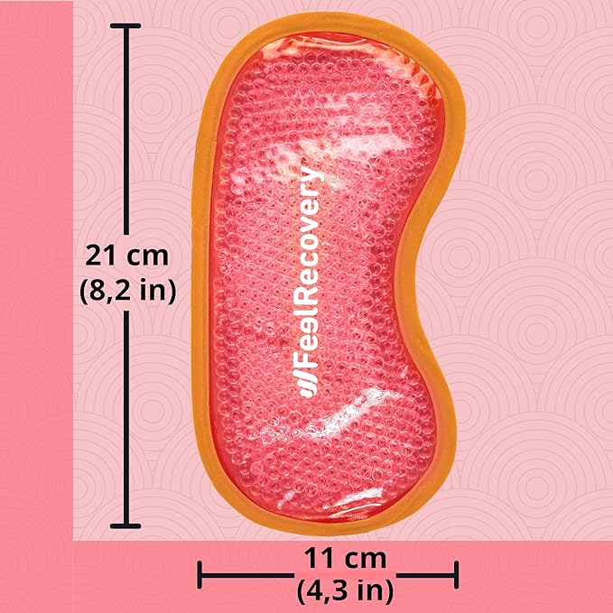 Cooling Gel Eye Mask for Puffy Eyes (8x4 in) - Reusable Cold Compress Pack for Dry Eyes, Tired Eyes, Headaches, Dark Circles - Flexible Golden Gel Beads Hot & Cold Therapy-VivaGrace Women