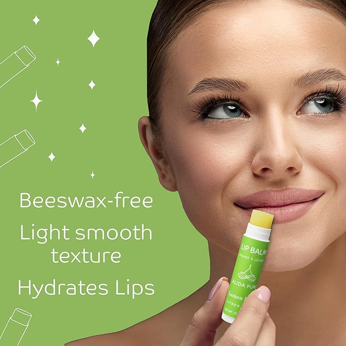 Citrus Lip Balm Collection, Vegan Lip Balm Set, Bees Wax Free, Coconut Oil Free, Avocado Oil, Organic Jojoba Oil, Vitamin E, Natural Moisturizer For Dry Cracked Lips, 3 Tube Set-VivaGrace Women