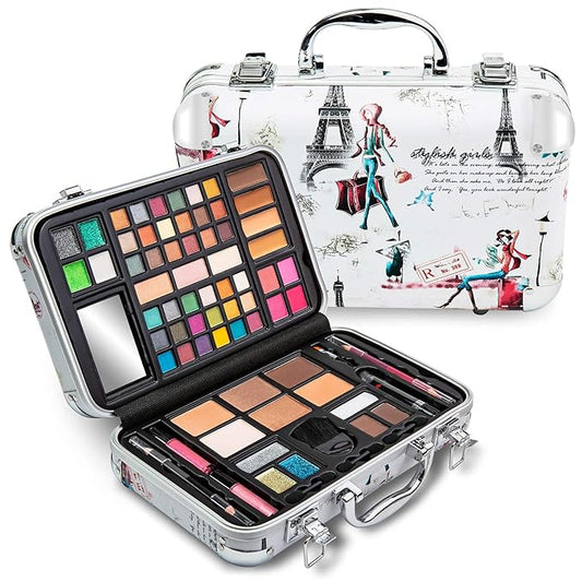 Makeup Kit Gift Set - 41 Eye Shadows, 7 Body Glitters, 1 Lip Liner Pencil, 1 Lipsticks, 4 Blushs, Eye liner pencil, 5 Concealers, 2 Lip Gloss, 5 Bronzers, Mirror-VivaGrace Women
