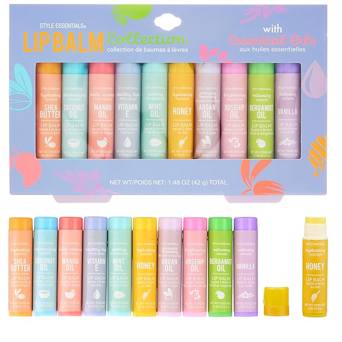 Expressions 10pc Lip Balm Collection -Hydrating Lip Balms Infused- Enriched Lip Balm Set-VivaGrace Women