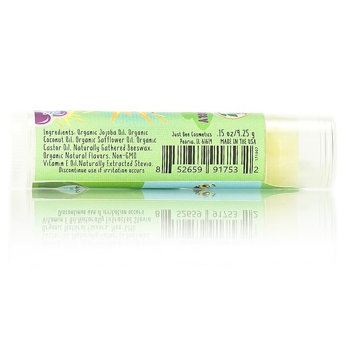 Lappy Lips Organic 100% Natural, Lip Balm Chap stick for Kids, Toddlers (6 flavors) - Organic Essential Oil - for Dry Chapped Lips to Restore and Heal and Make Kids Happy-VivaGrace Women