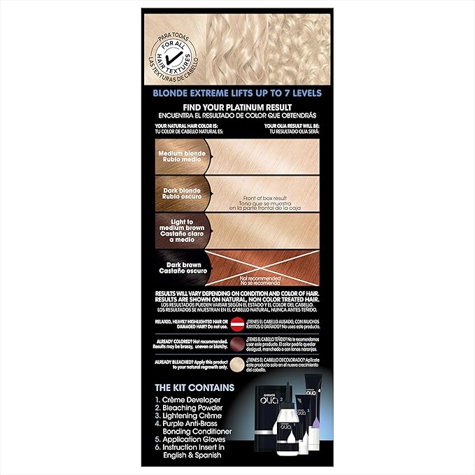 Garnier Hair Color Olia Ammonia-Free Brilliant Color Oil-Rich Permanent Hair Dye, B+++ Bleach Blonde Extreme, 2 Count (Packaging May Vary)-VivaGrace Women