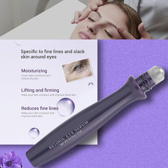 RollOn Eye Serum, Moisturizing Eye Serum AntiWrinkle Skin Lifting Firming Eye Serum for Anti Aging Skin Care with Dark Circles (01)-VivaGrace Women