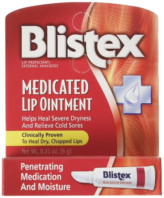 Blistex Medicated Lip Ointment 0.21 oz (Pack of 6)-VivaGrace Women