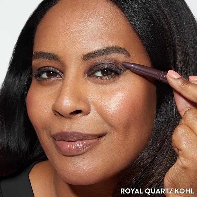 LAURA GELLER NEW YORK Kajal Longwear Kohl Eyeliner Pencil - Royal Quartz - Caffeine and Vitamin E - Smooth & Blendable Liner - Built-In Sharpener-VivaGrace Women