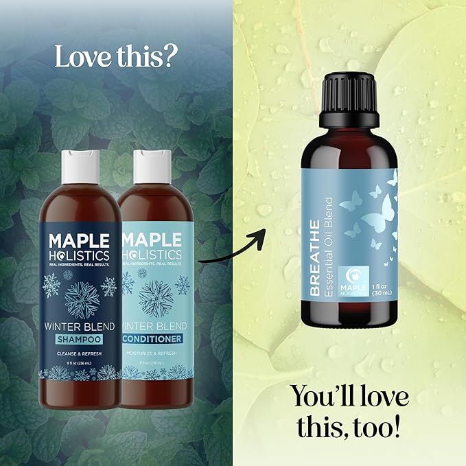 Sulfate Free Hard Water Shampoo and Conditioner - Hard Water Hair Treatments of Product and Minerals with Five Mint Essential Oils for Replenishing Hydration and Hair Shine - Paraben & Cruelty Free-VivaGrace Women